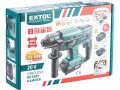 EXTOL kladivo vrtací aku SHARE20V, 1,7J, SDS plus, BRUSHLESS, 20V Li-ion, 2000mAh (8791818)