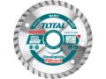 TOTAL Kotouč diamantový řezný, Turbo, suché i mokré řezání, 125x22,2mm (TAC2131253)