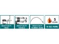 TOTAL Přídavná mazací pistole, industrial, objem 400ml, doporučený pracovní tlak 4 000psi, maximální tlak 8 000psi,, Hliník (TGU