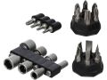 TOTAL Šroubovák řáčnový s hroty, sada 24ks, 16ks 6.35x25mm hrotů: SL3,SL4,SL5,SL6,SL6,SL7,PH1,PH2,PH2,PH3,PZ1,PZ2,T10,T15,T20,T2