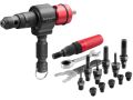 FORTUM nástavec nýtovací na vrtačku T-COMBO, sada pro matice M3-M12 i trh. nýty 2,4-6,4mm, CrMoV (4770667)