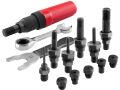 FORTUM nástavec nýtovací na vrtačku T-COMBO, sada pro matice M3-M12 i trh. nýty 2,4-6,4mm, CrMoV (4770667)