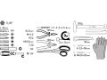 EXTOL vrtací šroubovák aku s příklepem, růžový, 12V Li-ion, 2000mAh, v kufru s nářadím, sada 27ks (402403)