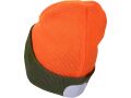 EXTOL čepice s čelovkou 4x45lm, USB nabíjení, fluorescentní oranžová/khaki zelená, oboustranná, univerzální velikost (43460)
