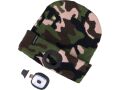 EXTOL čepice s čelovkou 4x45lm, USB nabíjení, maskovací, univerzální velikost (43464)
