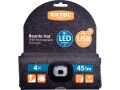 EXTOL čepice s čelovkou 4x45lm, USB nabíjení, šedá/černá, univerzální velikost (43462)