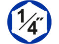 TOTAL Sada magnetických úderových nádstavců 3ks, CrV (TAC270831)