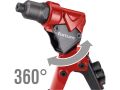 EXTOL kleště nýtovací s otočnou hlavou COMBO, pro nýt. matice M3-M6 a trhací nýty 2,4-4,8mm (4770628)
