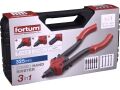 FORTUM kleště nýtovací pákové COMBO-3F, pro nýt. matice M3-M10, nýt. šrouby M4-M8, trhací nýty 2,4-6,4mm (4770639)