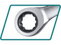 TOTAL Klíče ráčnové očkoploché, sada 6ks, 8-17mm, industrial (THT102RK566)