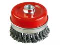 EXTOL kartáč hrnkový copánkový, O 100mm, vlnitý drát S 0,5mm, M14x2mm, EXTOL CRAFT (17010)
