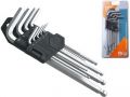 EXTOL imbus klíče, sada 9ks, 1,5-2-2,5-3-4-5-6-8-10mm, CrV, EXTOL PREMIUM (6609)
