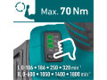 EXTOL INDUSTRIAL vrtací šroubovák aku s příklepem SHARE20V, 70Nm, BRUSHLESS, bez baterie a nabíječky (8791805)