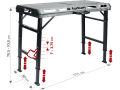 FORTUM stůl svařovací přenosný, 107x53cm, výška 70-93cm (4759970)