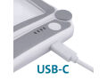 EXTOL lupa se světlem skládací, 4× zvětšení, USB nabíjení (43164)