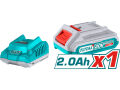 TOTAL Nůžky zahradnické AKU, Brushless, 20V Li-ion, 2000mAh, industrial, 1ks baterie a nabíječky (TSSLI203083)