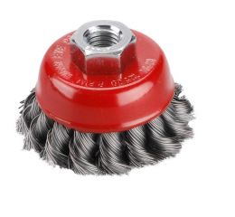 EXTOL kartáč hrnkový copánkový, O 65mm, vlnitý drát S 0,5mm, M14x2mm, EXTOL CRAFT (17007)