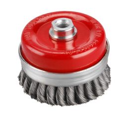 EXTOL kartáč hrnkový copánkový, O 100mm, vlnitý drát S 0,5mm, M14x2mm, EXTOL CRAFT (17010)