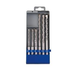 EXTOL vrták SDS PLUS příklepový do betonu, sada 4ks, 6, 8, 10, 12x160mm, dvojitá šroubovice, EXTOL CRAFT (23902)