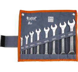 EXTOL klíče otevřené/otevřené, sada 8ks, 6-22mm, CrV, EXTOL CRAFT (6119)