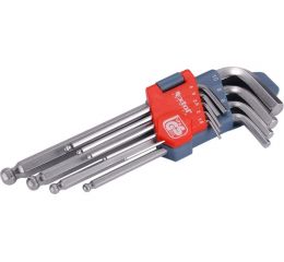 EXTOL imbus klíče, sada 9ks, 1,5-2-2,5-3-4-5-6-8-10mm, CrV, EXTOL PREMIUM (6609)