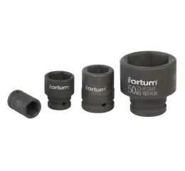 FORTUM hlavice nástrčná rázová, 3/4“, 21mm, L 52mm, CrMoV, FORTUM (4703021)