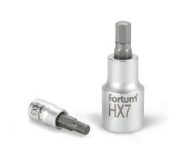 FORTUM hlavice zástrčná imbus, 1/2', HX5, L 55mm, CrV/S2, FORTUM (4700605)