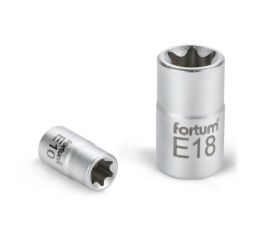 FORTUM hlavice nástrčná vnitřní TORX, 1/2', E22, L 38mm, 61CrV5, FORTUM (4700704)