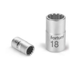 FORTUM hlavice nástrčná Multi-lock, 1/4‘‘, 4,0mm, L 25mm, 61CrV5, FORTUM (4701102)