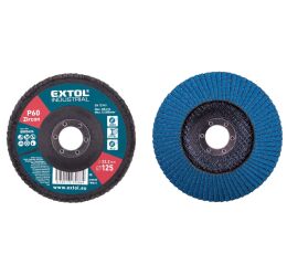 EXTOL kotouč lamelový šikmý, P60, 125mm, sklotextilní podložka, zirkon, EXTOL PREMIUM (8803426)