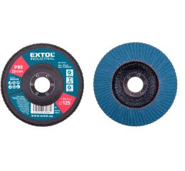 EXTOL kotouč lamelový šikmý, P80, 125mm, sklotextilní podložka, zirkon, EXTOL PREMIUM (8803428)