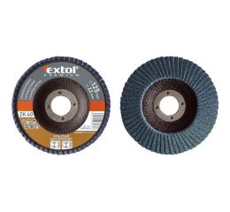 EXTOL kotouč lamelový šikmý, P40, 150mm, sklotextilní podložka, zirkon, EXTOL PREMIUM (8803444)