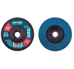 EXTOL kotouč lamelový šikmý, P80, 150mm, sklotextilní podložka, zirkon, EXTOL PREMIUM (8803448)