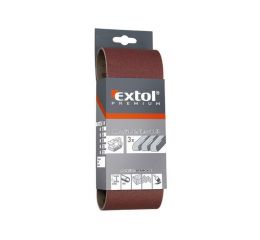 EXTOL Brusný pás, bal. 3ks,P100, 75x457mm, EXTOL PREMIUM (8803510)