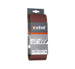 EXTOL Brusný pás, bal. 3ks, P40, 75x533mm, EXTOL PREMIUM (8803524)