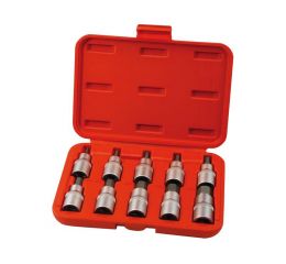 EXTOL hlavice zástrčné 1/2", HEX 3-17mm, sada 10ks, S2 (8818120)