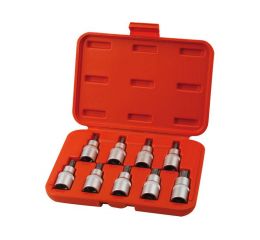 EXTOL hlavice zástrčné 1/2", TORX T20-T60, sada 9ks, S2 (8818124)