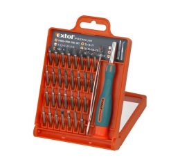 EXTOL šroubovák hodinářský s bity, sada 32ks, CrV, EXTOL PREMIUM (8819105)