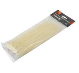 EXTOL pásky na vodiče, 4,8x400mm, 100ks, bílé, NYLON, EXTOL PREMIUM (8856116)