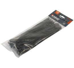 EXTOL pásky na vodiče, 3,6x280mm, 100ks, černé, NYLON, EXTOL PREMIUM (8856158)