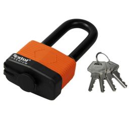 EXTOL zámek visací voděodolný, prodloužený, 65mm, 4 klíče, EXTOL PREMIUM (8857665)