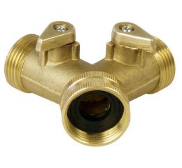 EXTOL rozdvojka s ventilem, 3/4", mosazná, EXTOL PREMIUM (8876042)