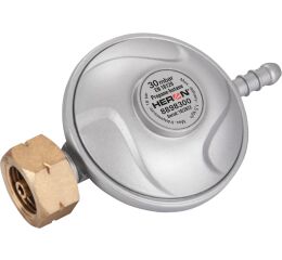 HERON regulátor tlaku, 30mbar (3 kPa), trn pro hadici s vnitřním průměrem 8mm, průtok 1,5kg/hod. (8898300)