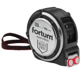 FORTUM metr svinovací, 3m, š. pásku 16mm, nerez, FORTUM (4780103)