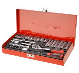 EXTOL klíče nástrčné, sada 45ks, 1/4", CrV, EXTOL PREMIUM (8818360)