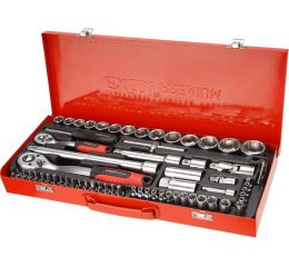 EXTOL klíče nástrčné, sada 65ks, 1/4", 1/2", CrV, EXTOL PREMIUM (8818370)