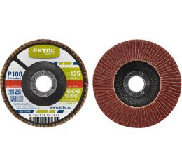 EXTOL kotouč lamelový šikmý korundový, P80, 150mm, vnitřní průměr 22,2mm pro uchycení v úhlové brusce, EXTOL CRAFT (260048)