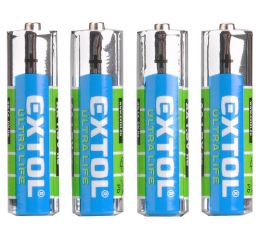 EXTOL baterie zink-chloridové, 4ks, 1,5V AAA (LR03), EXTOL LIGHT (42000)