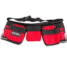 EXTOL pás na nářadí, 7 kapes (2 velké, 3 střední, 2 malé), držák na kladivo, úchyty pro tužku nebo šroubovák, nylon, EXTOL PREMI