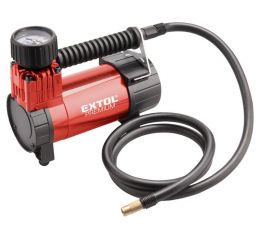 EXTOL kompresor do auta 12V, celokovové tělo, 12V, 6,9bar, 12V DC cigaretová zástrčka, 2,9m kabel, 1m plnící hadice, EXTOL PREMI